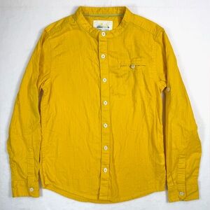 POINT COVE California-Inspired Boy’s Yellow Long Sleeve‎ Casual Button Down 9-10